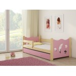 Otroška postelja 4kids Pine Pink Wood